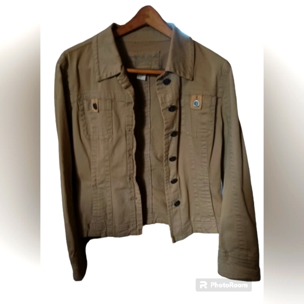 Women's LAL Tan Button Up Jacket